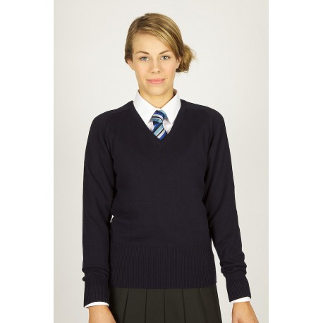 Girls v 2025 neck jumper